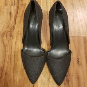 Banana Republic Texted Gray D'Orsay Pumps
